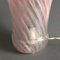 Italian Swirled Pink Murano Glass Vase Table Lamp, 1970s, Image 8