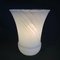 Italian Murano Swirled White Glass Vase Table Lamp, 1970s 11