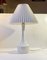 Table Lamp in White Opaline Glass by Jacob E. Bang for Holmegaard / Kastrup, 1950s 1