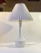 Table Lamp in White Opaline Glass by Jacob E. Bang for Holmegaard / Kastrup, 1950s, Image 1
