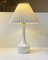 Table Lamp in White Opaline Glass by Jacob E. Bang for Holmegaard / Kastrup, 1950s, Image 6