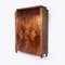 French Art Deco Walnut Library Bookcase, Image 3