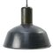 Lampada a sospensione vintage industriale smaltata blu, Immagine 1