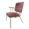 Mid-Century Modern Gold Metal Chrome Judy Chairs with Pink Velvet, Set of 4 5