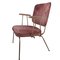 Mid-Century Modern Gold Metal Chrome Judy Chairs with Pink Velvet, Set of 4 2