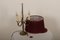 Lámpara de mesa inglesa vintage de latón, años 50, Imagen 7