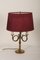 Lámpara de mesa inglesa vintage de latón, años 50, Imagen 1