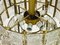 Mid-Century Glass and Brass Chandelier by Kamenicky Senov 4