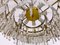 Lámpara de araña Mid-Century de vidrio y latón de Kamenicky Senov, Imagen 6