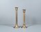 Empire Brass & Silverplated Candlestick, France, Set of 2 1