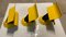 Mid-Century Italian Yellow Metal Sconces, Set of 3, Image 1