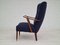 Dänischer Sessel aus Wolle mit hoher Rückenlehne, 1960er 6