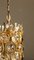 Hollywood Regency Deckenlampe aus Messing & Kristallglas von Palwa 5