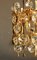 Hollywood Regency Deckenlampe aus Messing & Kristallglas von Palwa 4