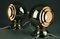Lámparas de pared Eyeball magnéticas 24 Carot bañadas en oro de Abo Rangers, Dinamarca. Juego de 2, Imagen 2