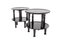 Tables d'Appoint Laquées Noires, 1950s, Set de 2 3