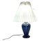 Blue Glaze Ceramic & Paper Shade Table Lamp by Michael Andersen 8