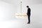 Brass and Milky Opaline Glass Chandelier by Hans-Agne Jakobsson 11