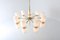 Brass and Milky Opaline Glass Chandelier by Hans-Agne Jakobsson 6