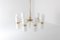 Brass and Milky Opaline Glass Chandelier by Hans-Agne Jakobsson 8