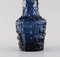 Blue Mouth Blown Art Glass Vases by Göte Augustsson for Ruda, Set of 2 4