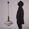 Lampe aus emailliertem Aluminium, Messing & Opalglas, Italien, 1960er 2