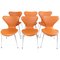 Model 3107 Chairs by Arne Jacobsen for Fritz Hansen, Set of 6 1