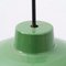 Antique Green Lacquered Metal Ceiling Lamp, Image 3