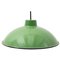 Antique Green Lacquered Metal Ceiling Lamp 1