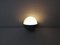 German Grey Metal and White Round Glass Bega 3048 Single Sconce, 1960s 2