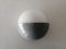 German Grey Metal and White Round Glass Bega 3048 Single Sconce, 1960s 1