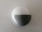 German Grey Metal and White Round Glass Bega 3048 Single Sconce, 1960s, Image 1