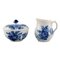 Blue Flower Geflochtenes Zucker & Creme Set von Royal Copenhagen, 1964, 2er Set 1