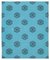 Turquoise Dhurrie Rug 1