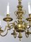 Brass Chandelier & Wall Light, 1900 4