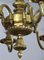 Brass Chandelier & Wall Light, 1900 6