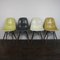 Hellgraue / ockerfarbene DSW Beistellstühle von Eames für Herman Miller 1