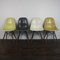 Hellgraue / ockerfarbene DSW Beistellstühle von Eames für Herman Miller 26