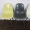 Hellgraue / ockerfarbene DSW Beistellstühle von Eames für Herman Miller 4