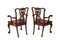 19th Century Chippendale Style Mahogany Desk Chairs, Set of 2 2