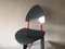 Dreibeiniger Stuhl aus lackiertem Holz & rotem Metall, 1980er 3