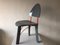 Dreibeiniger Stuhl aus lackiertem Holz & rotem Metall, 1980er 1