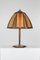 Niederländische Art Deco Lampe aus Bronze & Farbglas, 1920er 9
