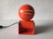 Space Age Italian Orange Metal Adjustable Ball Shade Desk or Wall Lamp by Enrico Tronconi, 1970s 6