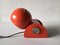 Space Age Italian Orange Metal Adjustable Ball Shade Desk or Wall Lamp by Enrico Tronconi, 1970s 1