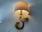 German Flower Shaped Brass & Fabric Shade Sconce by Hans Möller, 1960s 4