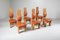 Italian Beech and Leather Dining Chairs by Mario Marenco, Set of Six, Image 4
