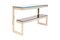 Hollywood Regency Gold Layered G Two-Tier Console Table, Image 4