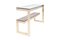 Hollywood Regency Gold Layered G Two-Tier Console Table, Image 7