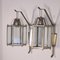 20th Century Italian Metal Glass Wall Lights, Set of 2, Image 3